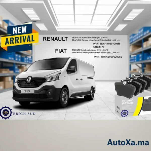 Plaquette de frein trafic